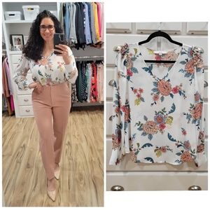 LOFT Floral Blouse
